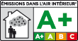 Excellent niveau d'émission dans l'air intérieur - étiquette A+